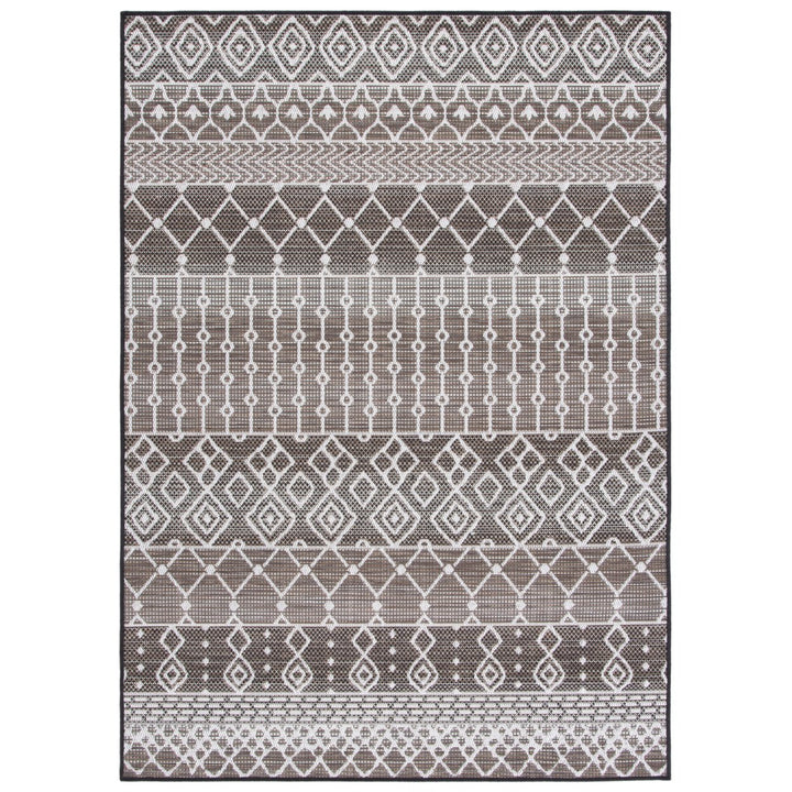 SAFAVIEH Outdoor HAV301T Havana Collection Brown / Ivory Rug Image 1