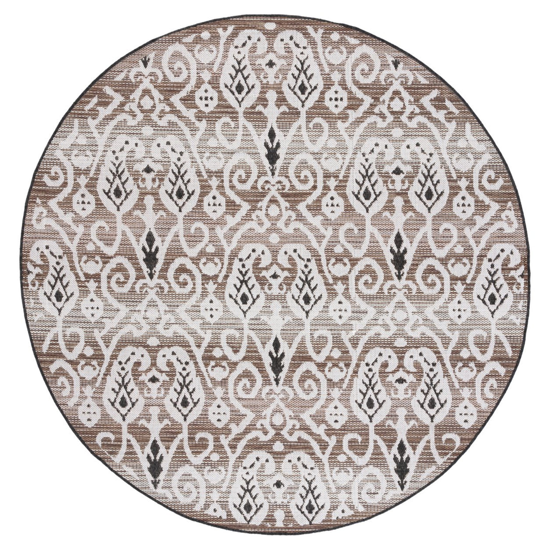 SAFAVIEH Indoor Outdoor HAV321E Havana Light Brown / Ivory Rug Image 1