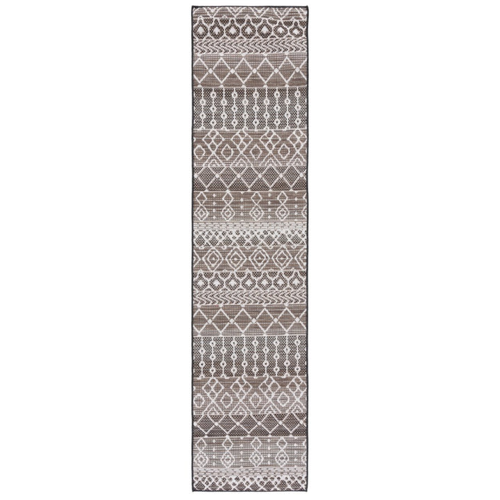 SAFAVIEH Outdoor HAV301T Havana Collection Brown / Ivory Rug Image 1