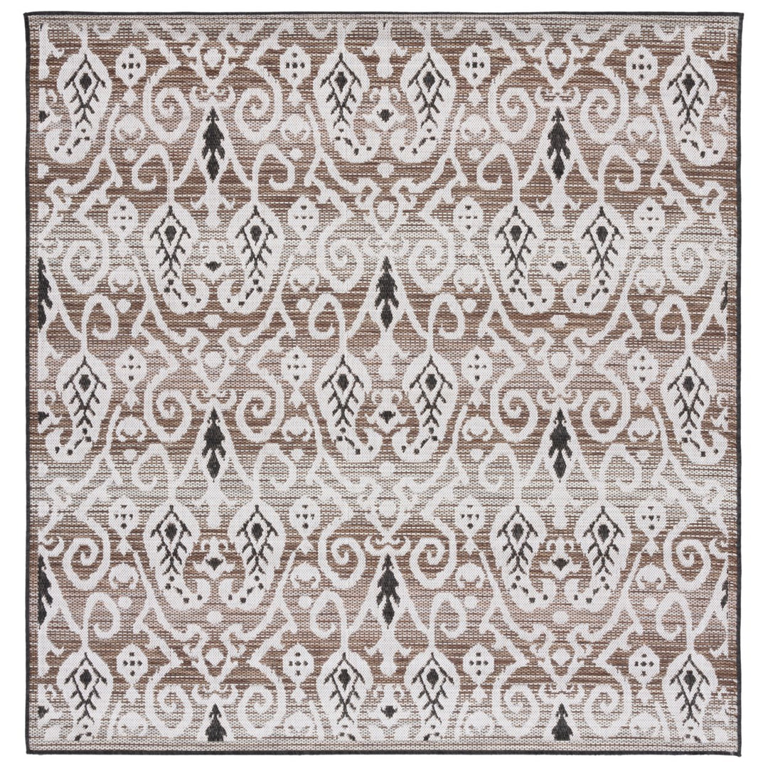 SAFAVIEH Indoor Outdoor HAV321E Havana Light Brown / Ivory Rug Image 1