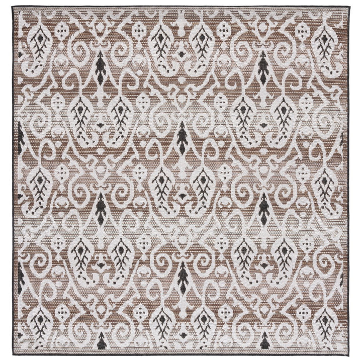 SAFAVIEH Indoor Outdoor HAV321E Havana Light Brown / Ivory Rug Image 1