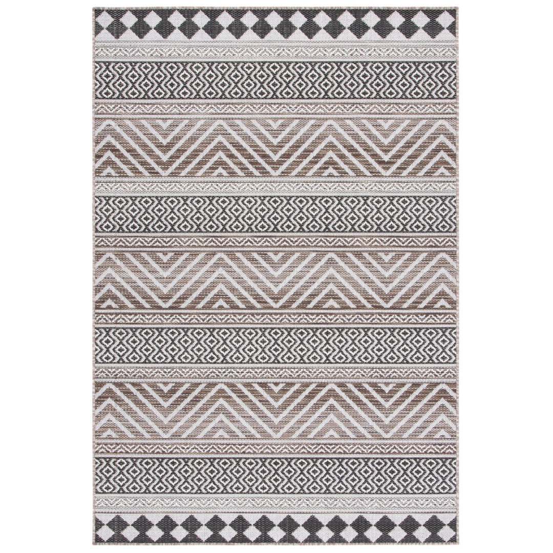 SAFAVIEH Indoor Outdoor HAV325E Havana Light Brown / Black Rug Image 1