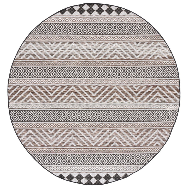 SAFAVIEH Indoor Outdoor HAV325E Havana Light Brown / Black Rug Image 1