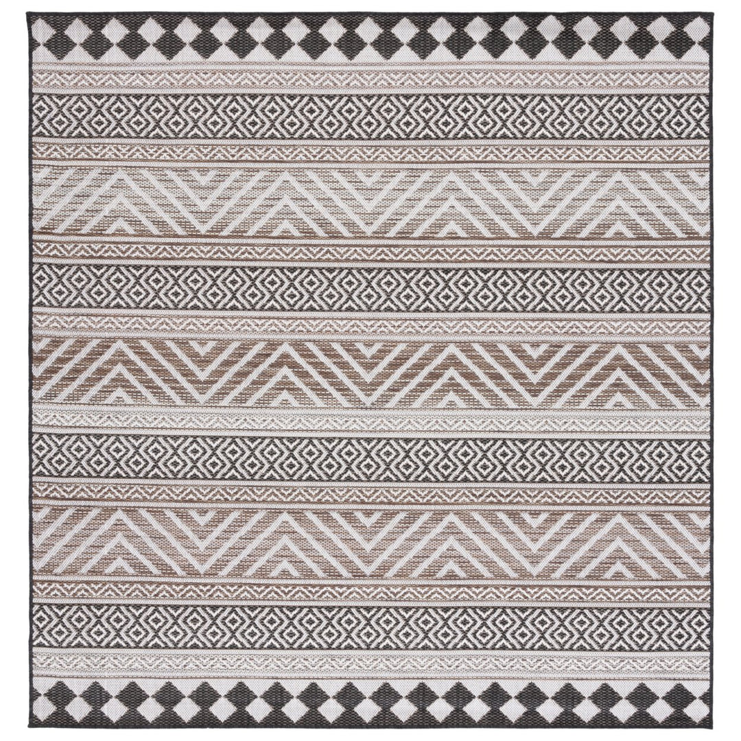 SAFAVIEH Indoor Outdoor HAV325E Havana Light Brown / Black Rug Image 1