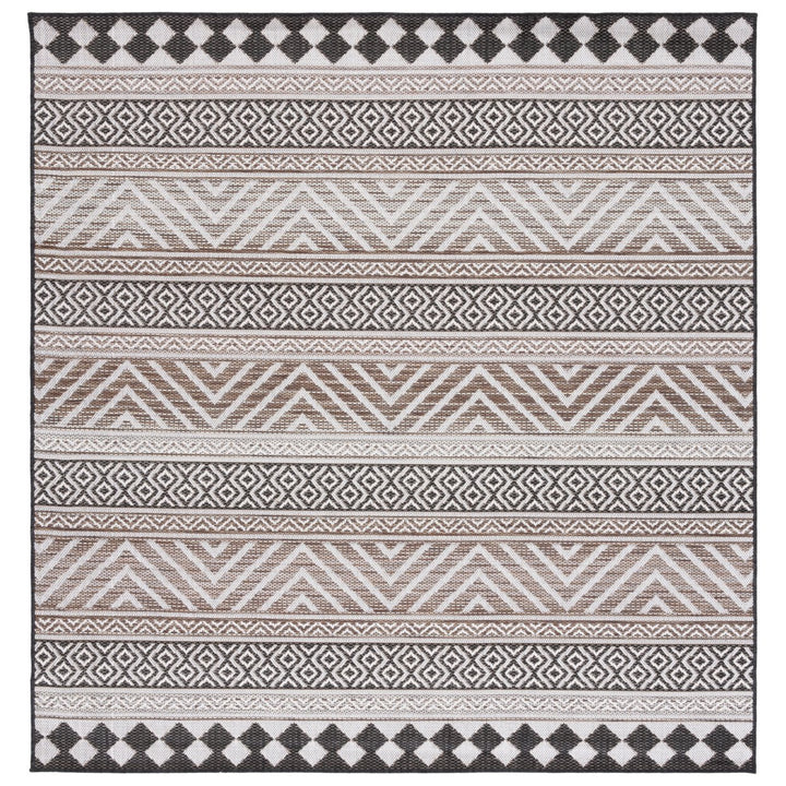 SAFAVIEH Indoor Outdoor HAV325E Havana Light Brown / Black Rug Image 1