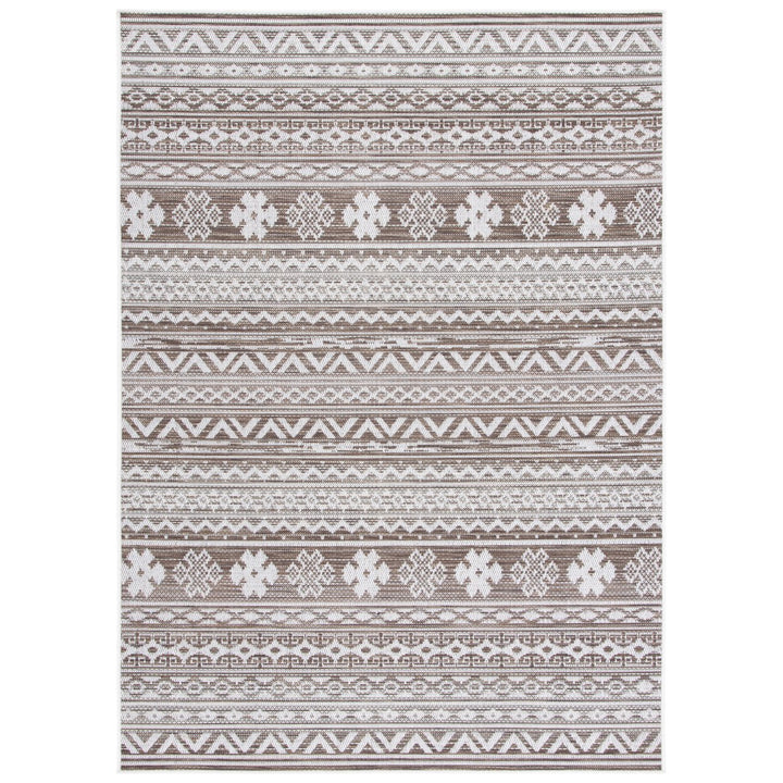 SAFAVIEH Indoor Outdoor HAV331E Havana Light Brown / Ivory Rug Image 1