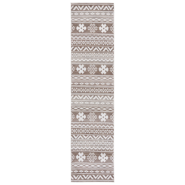 SAFAVIEH Indoor Outdoor HAV331E Havana Light Brown / Ivory Rug Image 6