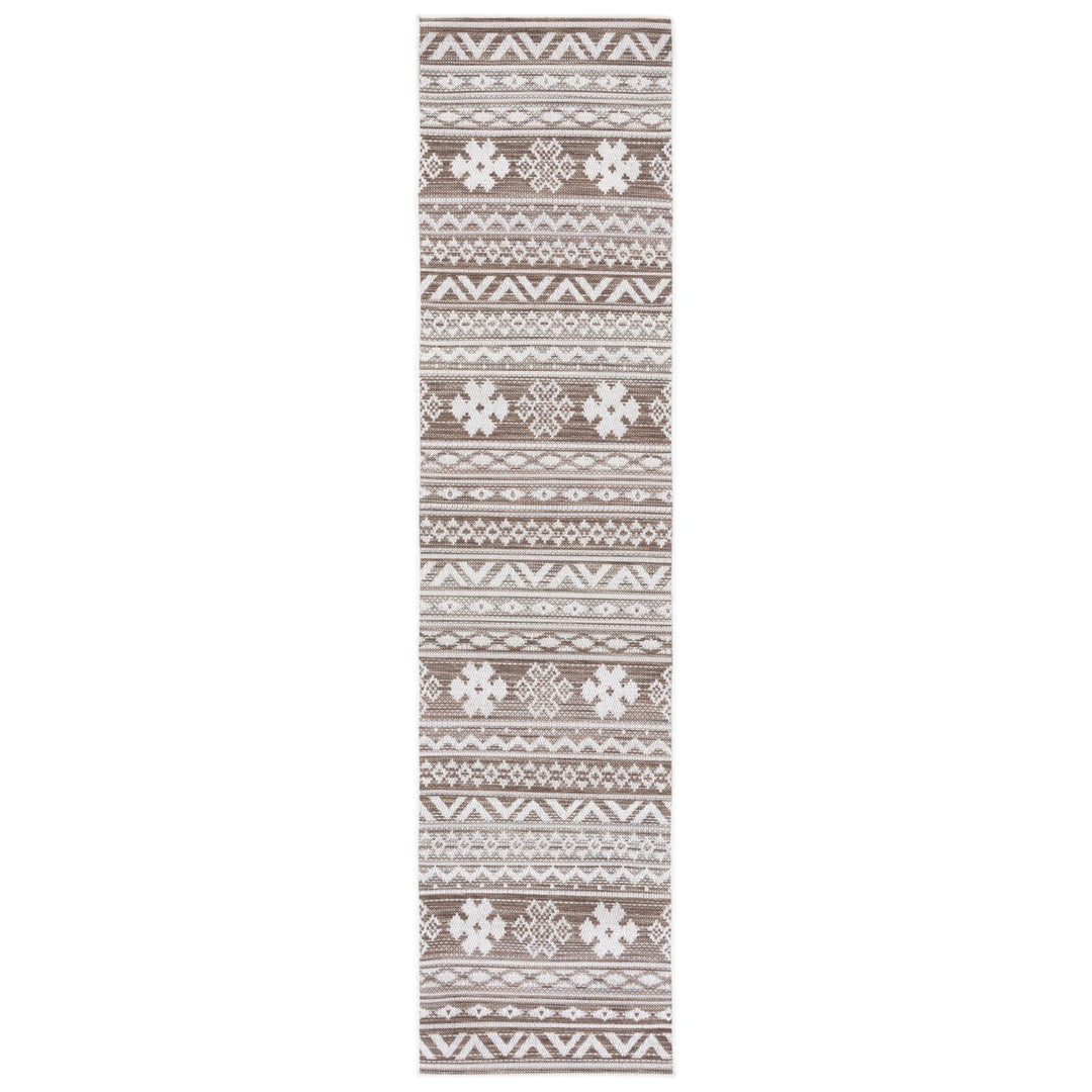 SAFAVIEH Indoor Outdoor HAV331E Havana Light Brown / Ivory Rug Image 1