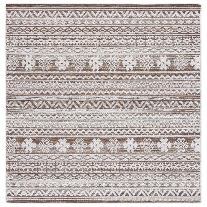 SAFAVIEH Indoor Outdoor HAV331E Havana Light Brown / Ivory Rug Image 7