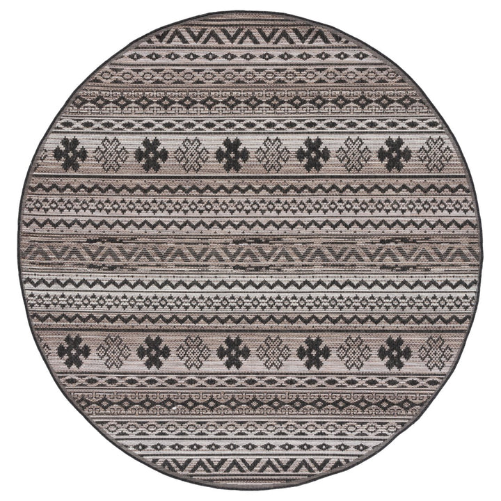 SAFAVIEH Outdoor HAV331T Havana Collection Brown / Black Rug Image 1