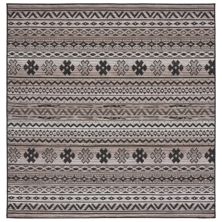 SAFAVIEH Outdoor HAV331T Havana Collection Brown / Black Rug Image 1