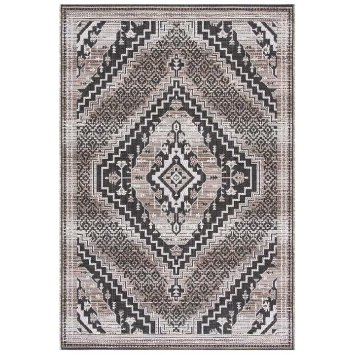 SAFAVIEH Indoor Outdoor HAV341E Havana Light Brown / Black Rug Image 1