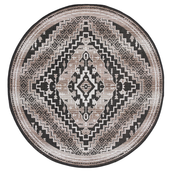 SAFAVIEH Indoor Outdoor HAV341E Havana Light Brown / Black Rug Image 1