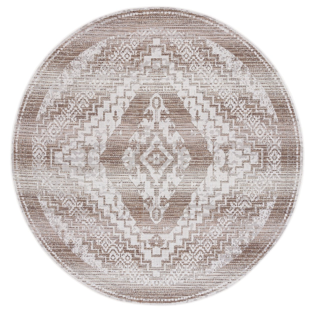 SAFAVIEH Indoor Outdoor HAV340E Havana Light Brown / Ivory Rug Image 1