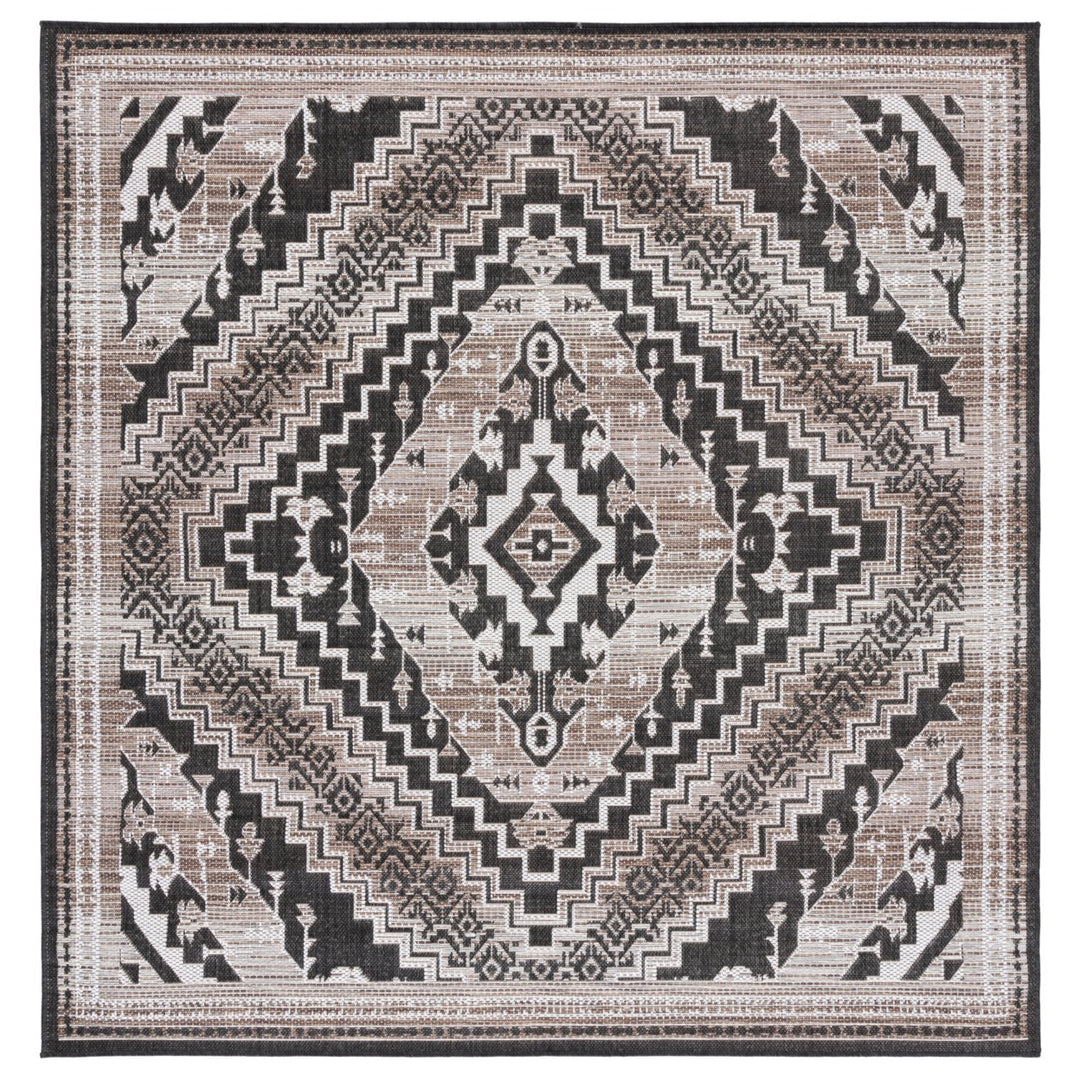 SAFAVIEH Indoor Outdoor HAV341E Havana Light Brown / Black Rug Image 1