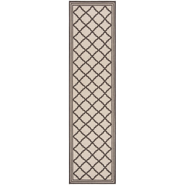 SAFAVIEH Indoor Outdoor LND121B Linden Natural / Brown Rug Image 5