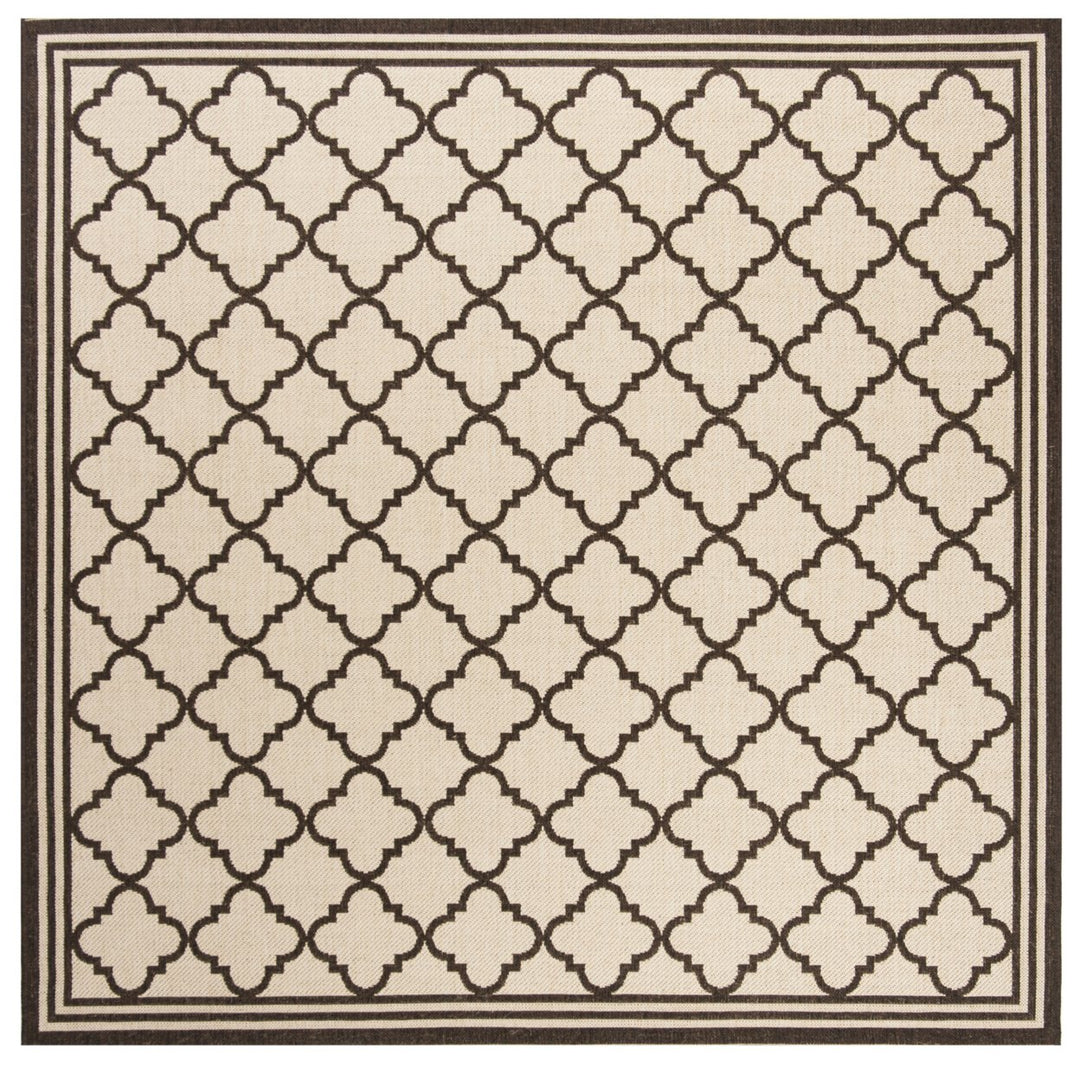 SAFAVIEH Indoor Outdoor LND121B Linden Natural / Brown Rug Image 6