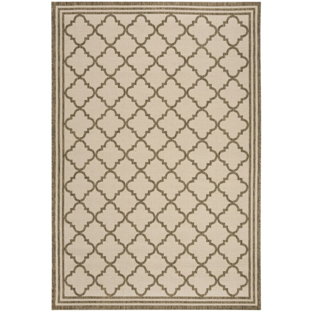 SAFAVIEH Outdoor LND121C Linden Collection Cream / Beige Rug Image 1