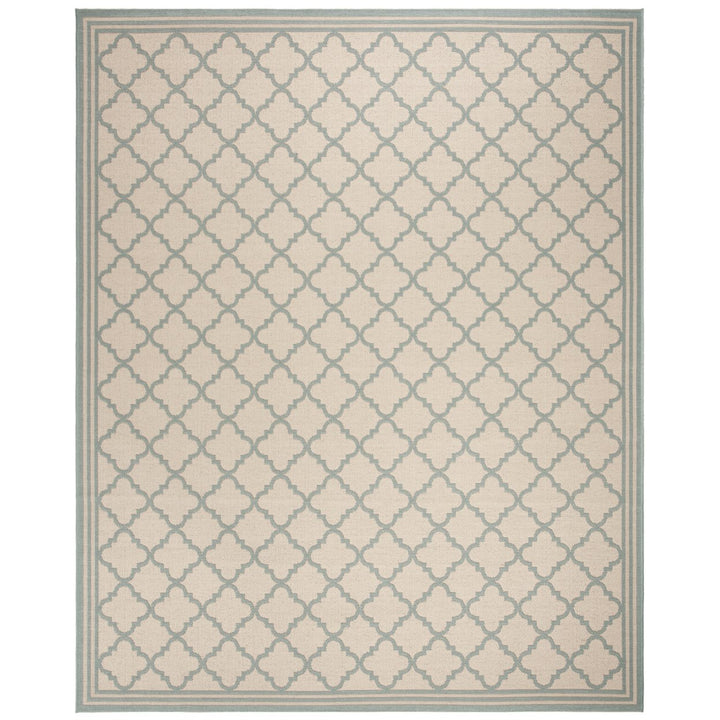 SAFAVIEH Outdoor LND121L Linden Collection Cream / Aqua Rug Image 4