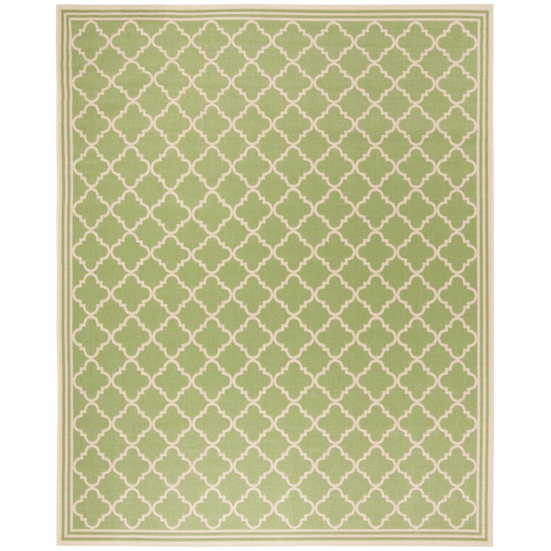 SAFAVIEH Outdoor LND121X Linden Collection Olive / Cream Rug Image 4