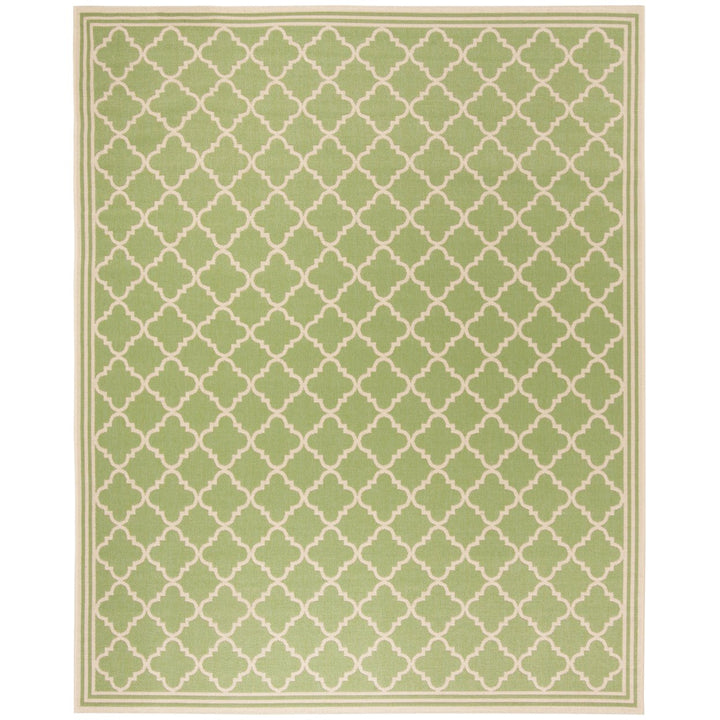 SAFAVIEH Outdoor LND121X Linden Collection Olive / Cream Rug Image 4