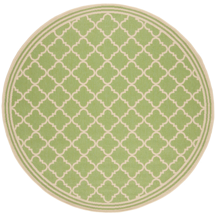 SAFAVIEH Outdoor LND121X Linden Collection Olive / Cream Rug Image 5