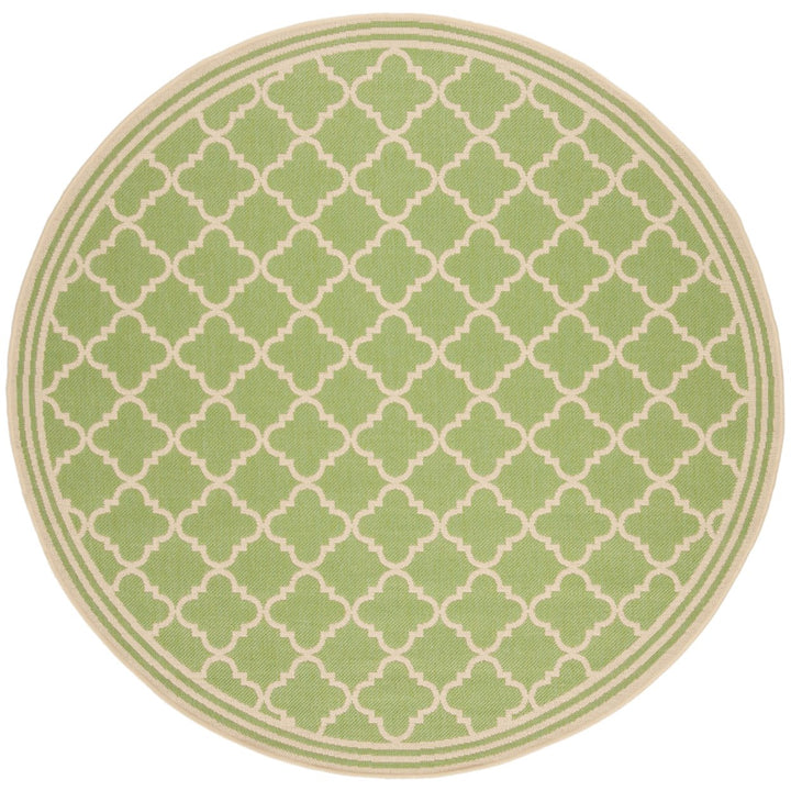 SAFAVIEH Outdoor LND121X Linden Collection Olive / Cream Rug Image 1