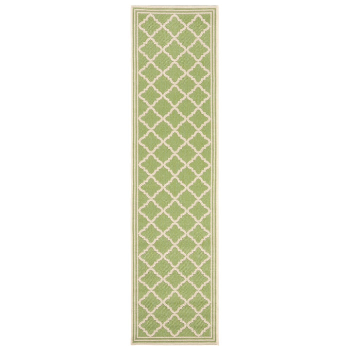 SAFAVIEH Outdoor LND121X Linden Collection Olive / Cream Rug Image 6