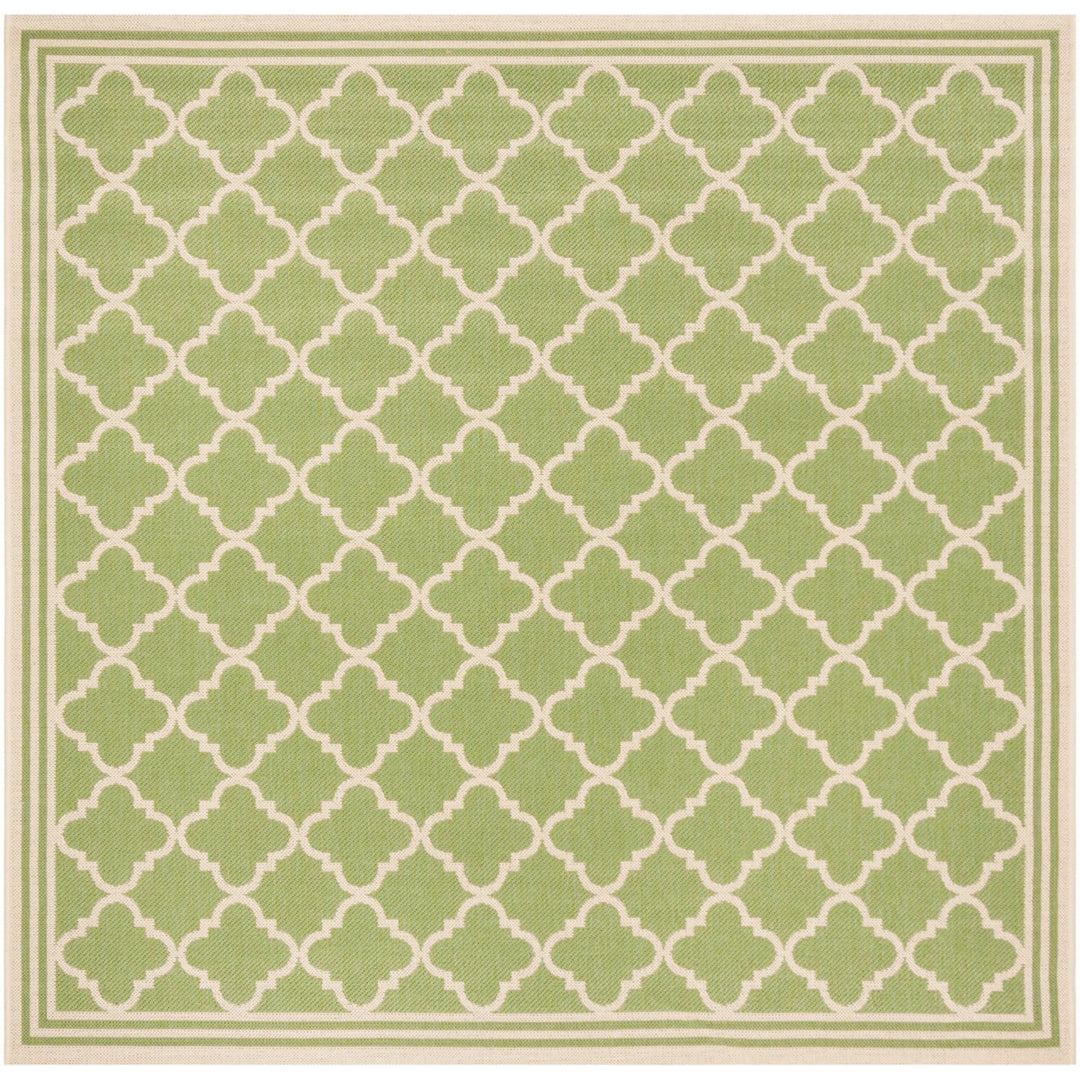 SAFAVIEH Outdoor LND121X Linden Collection Olive / Cream Rug Image 7