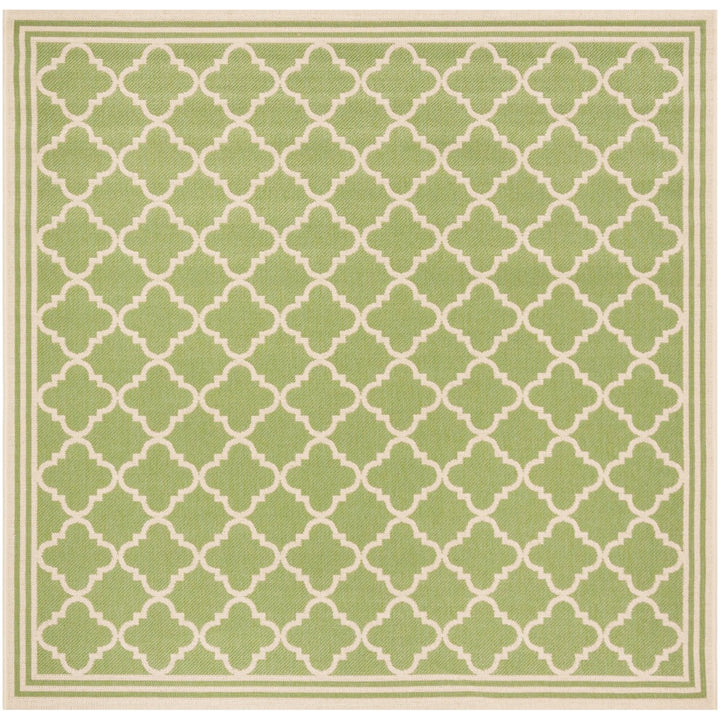 SAFAVIEH Outdoor LND121X Linden Collection Olive / Cream Rug Image 7