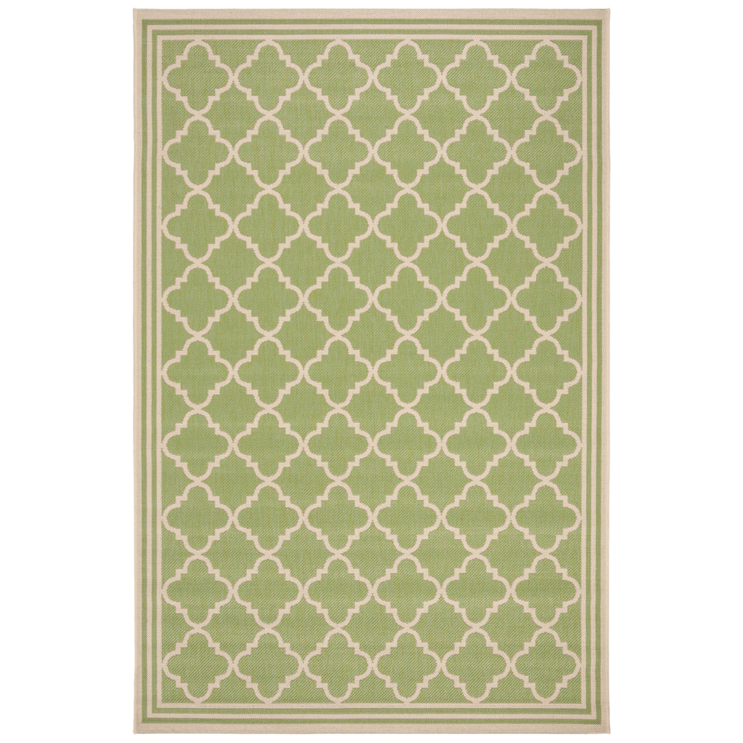 SAFAVIEH Outdoor LND121X Linden Collection Olive / Cream Rug Image 11