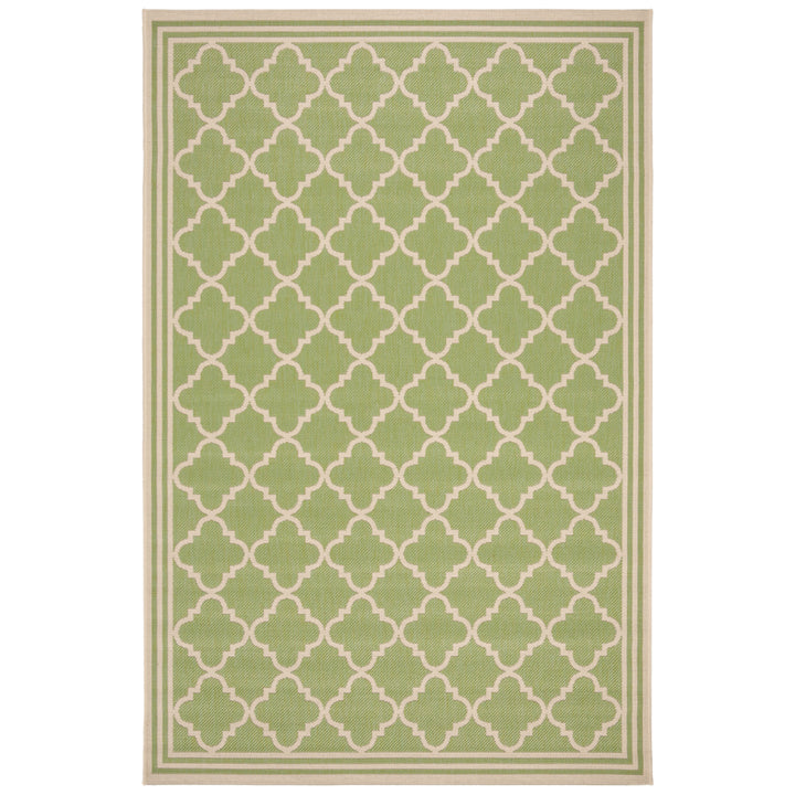 SAFAVIEH Outdoor LND121X Linden Collection Olive / Cream Rug Image 11