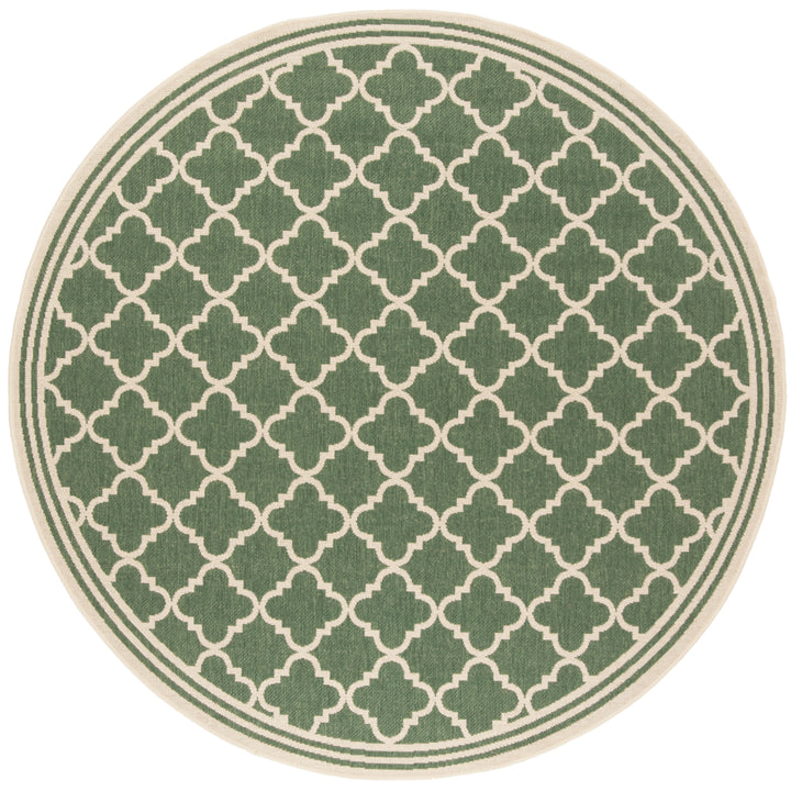 SAFAVIEH Outdoor LND121Y Linden Collection Green / Creme Rug Image 5