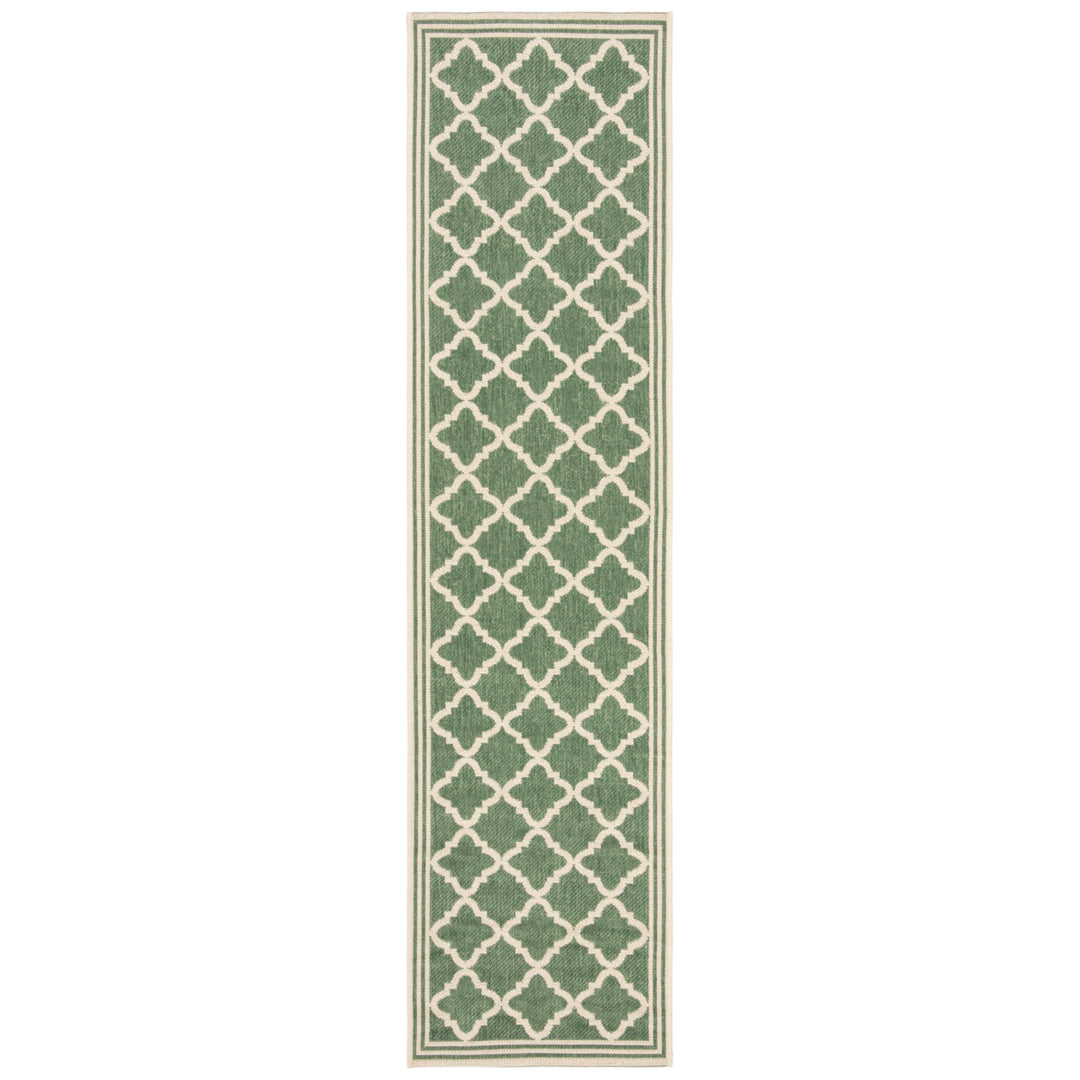 SAFAVIEH Outdoor LND121Y Linden Collection Green / Creme Rug Image 6