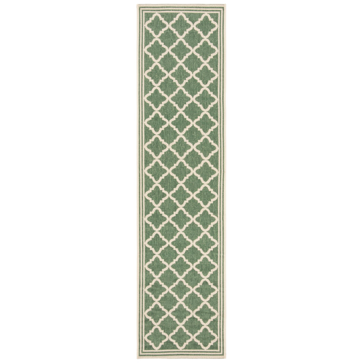 SAFAVIEH Outdoor LND121Y Linden Collection Green / Creme Rug Image 6