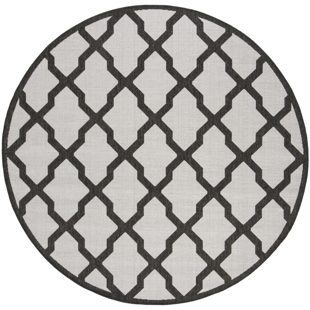 SAFAVIEH Outdoor LND122A Linden Light Grey / Charcoal Rug Image 5