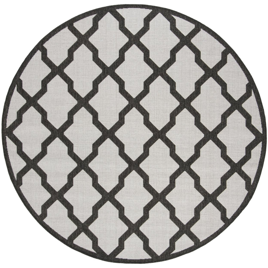 SAFAVIEH Outdoor LND122A Linden Light Grey / Charcoal Rug Image 1