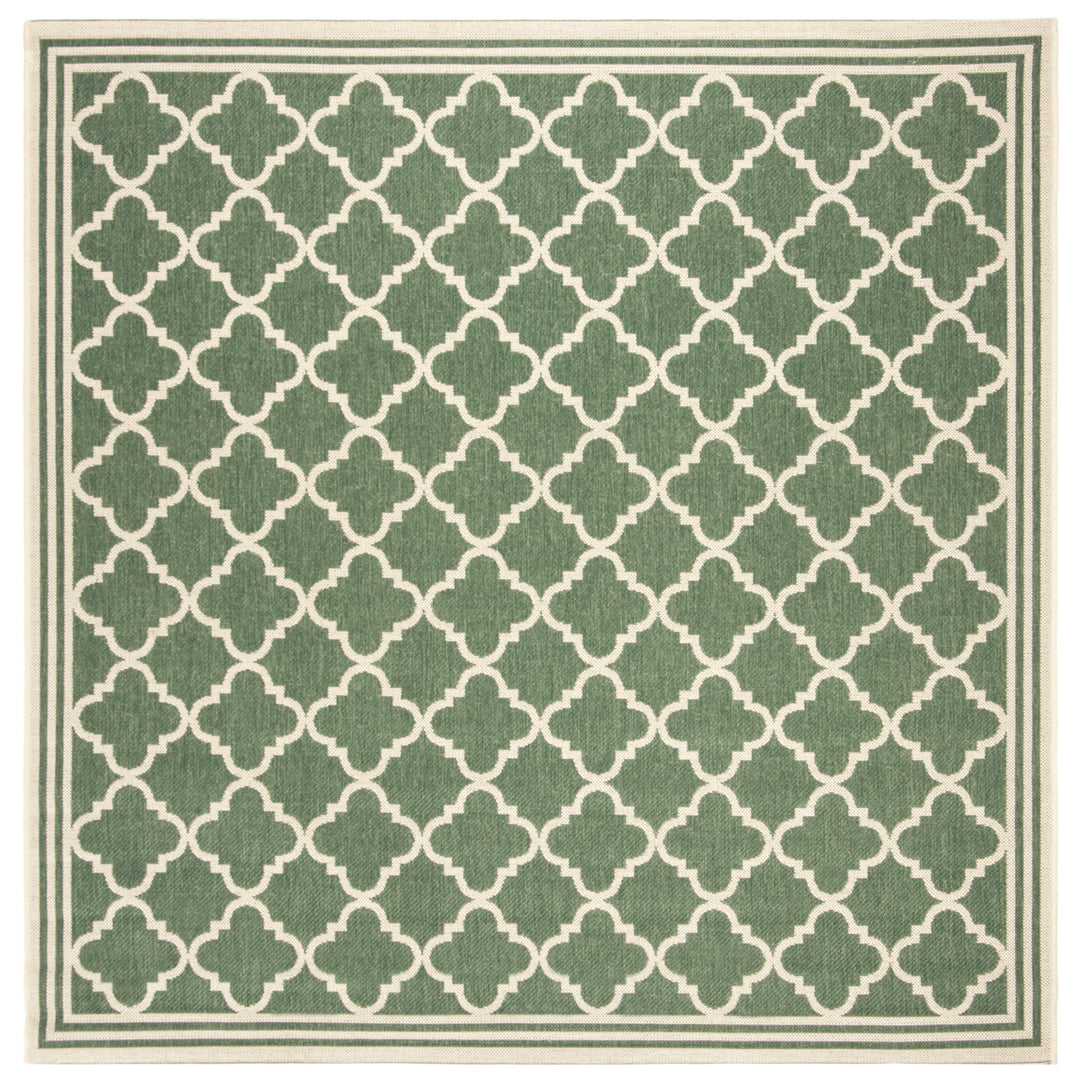 SAFAVIEH Outdoor LND121Y Linden Collection Green / Creme Rug Image 7