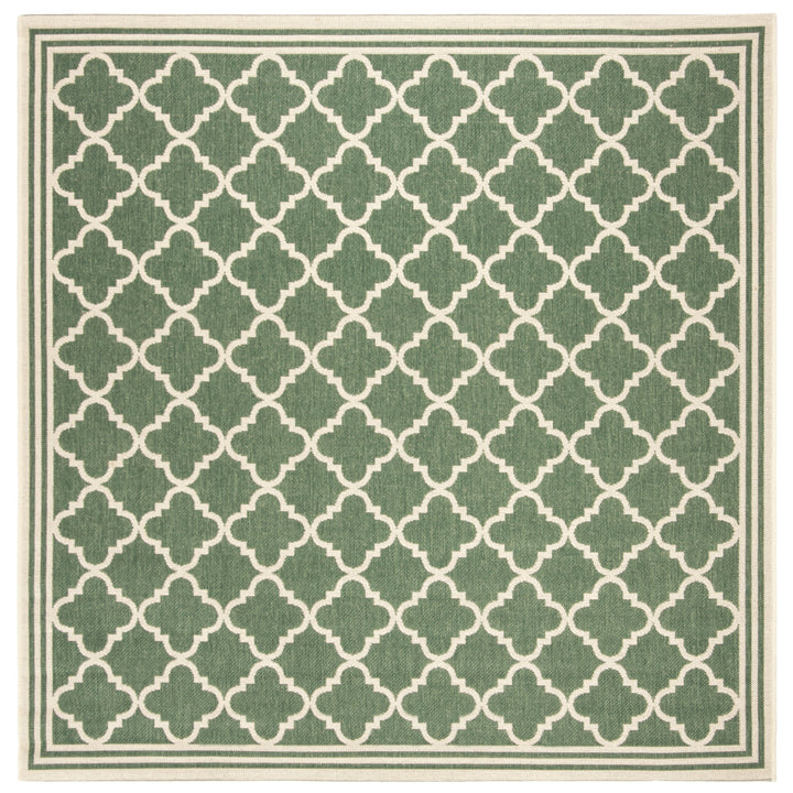 SAFAVIEH Outdoor LND121Y Linden Collection Green / Creme Rug Image 7