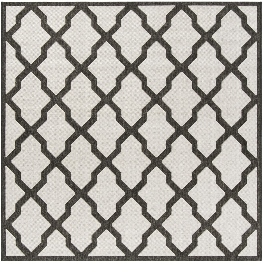 SAFAVIEH Outdoor LND122A Linden Light Grey / Charcoal Rug Image 7