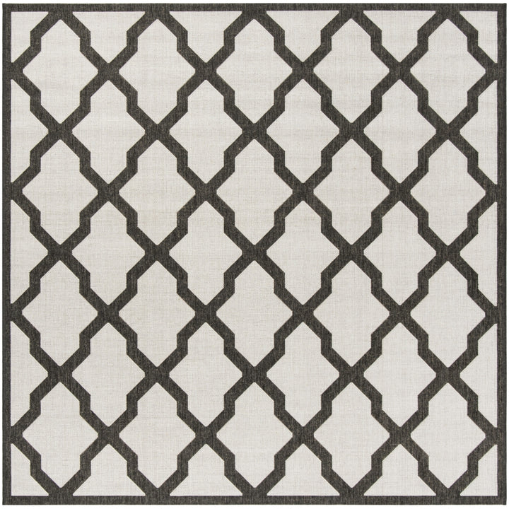 SAFAVIEH Outdoor LND122A Linden Light Grey / Charcoal Rug Image 7