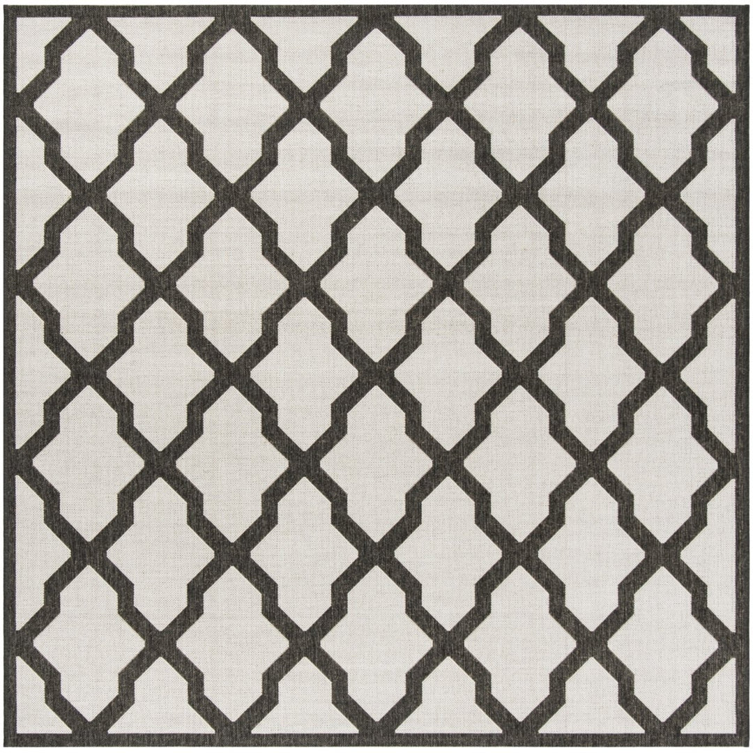 SAFAVIEH Outdoor LND122A Linden Light Grey / Charcoal Rug Image 1