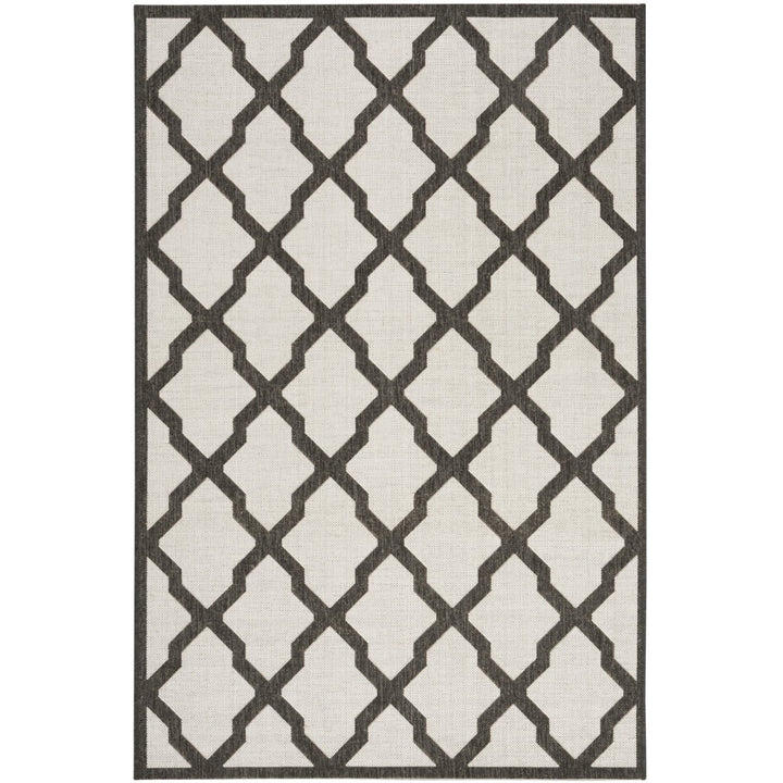 SAFAVIEH Outdoor LND122A Linden Light Grey / Charcoal Rug Image 10