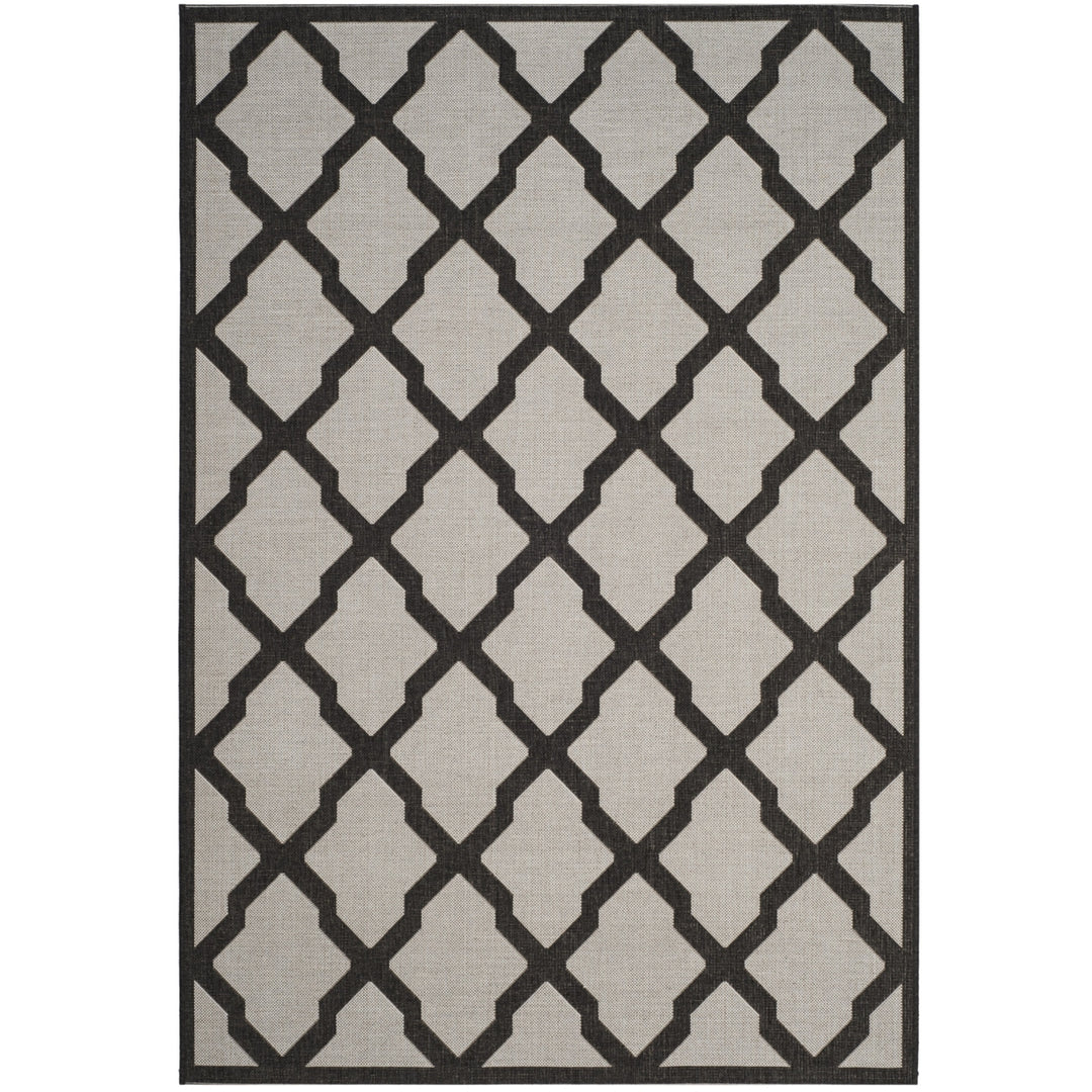 SAFAVIEH Outdoor LND122A Linden Light Grey / Charcoal Rug Image 11