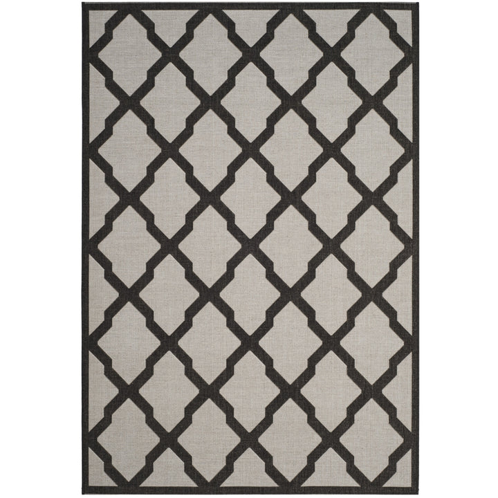 SAFAVIEH Outdoor LND122A Linden Light Grey / Charcoal Rug Image 11