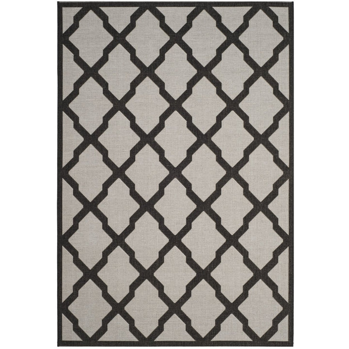 SAFAVIEH Outdoor LND122A Linden Light Grey / Charcoal Rug Image 1