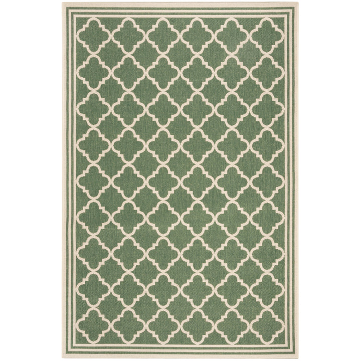 SAFAVIEH Outdoor LND121Y Linden Collection Green / Creme Rug Image 11