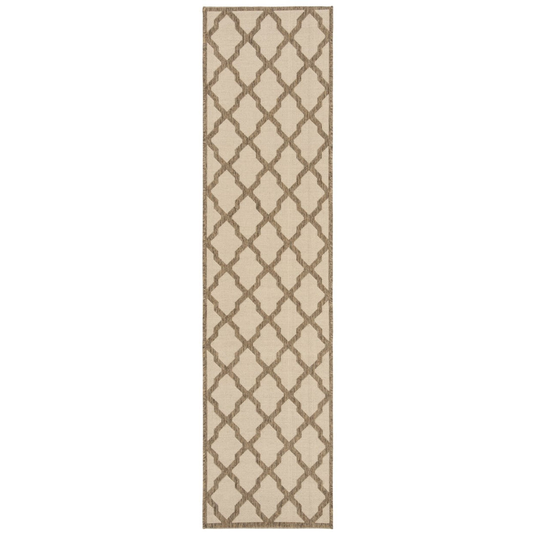 SAFAVIEH Outdoor LND122C Linden Collection Cream / Beige Rug Image 1