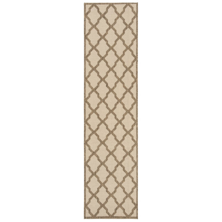 SAFAVIEH Outdoor LND122C Linden Collection Cream / Beige Rug Image 1