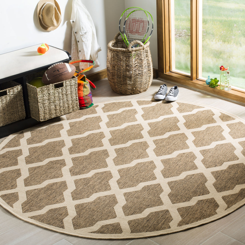 SAFAVIEH Outdoor LND122D Linden Collection Beige / Cream Rug Image 2